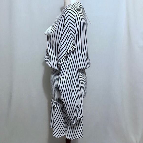 Aqua NWT Stripes Smocked Waist Mini Dress Women XL - Picture 6 of 9